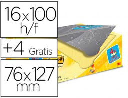 24 blocs de 100 notas adhesivas Post-it Super Sticky 76x127mm. amarillo